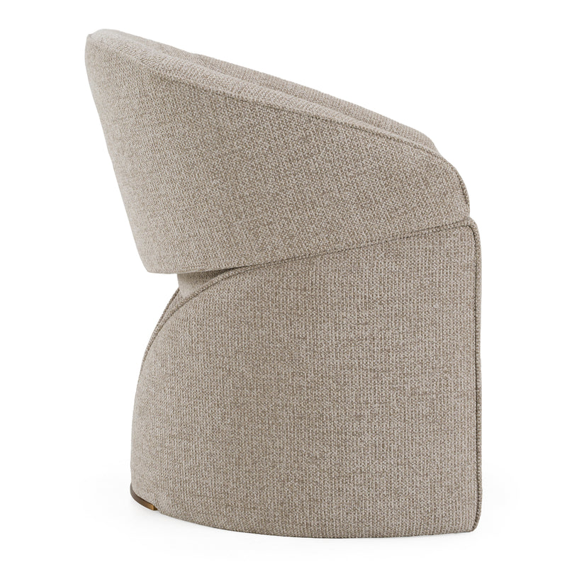 Holborn - Modern Beige Fabric Dining Chair — view 2
