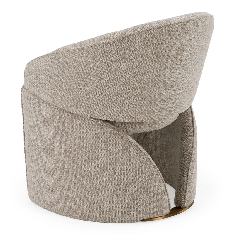 Holborn - Modern Beige Fabric Dining Chair — view 3