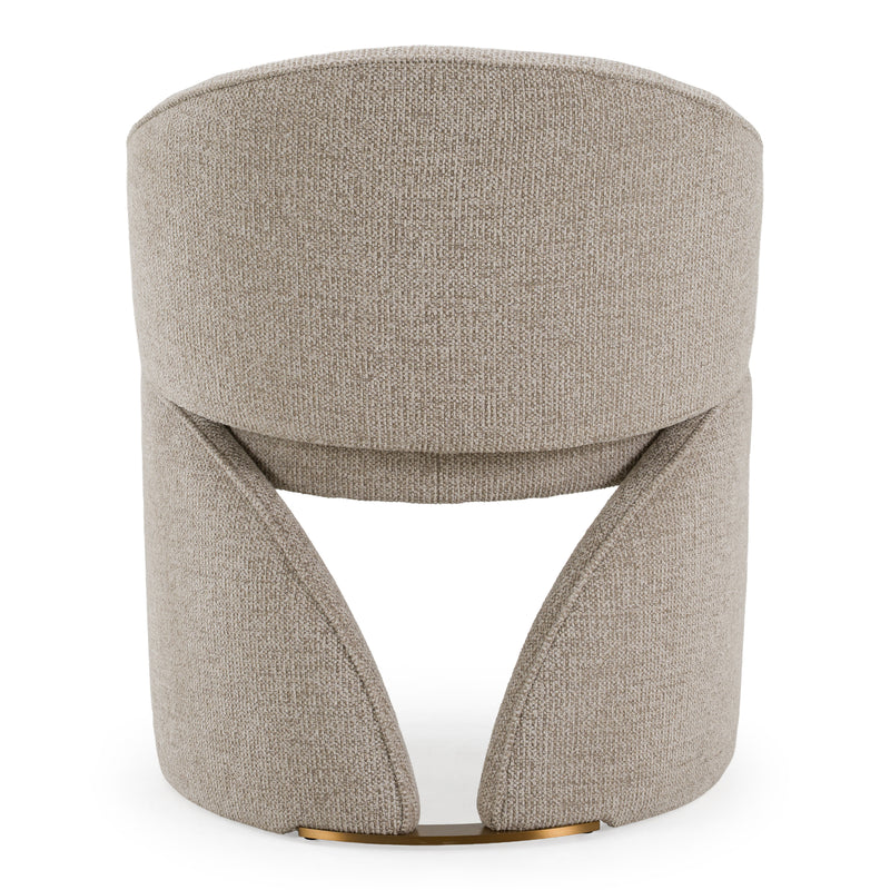 Holborn - Modern Beige Fabric Dining Chair — view 4