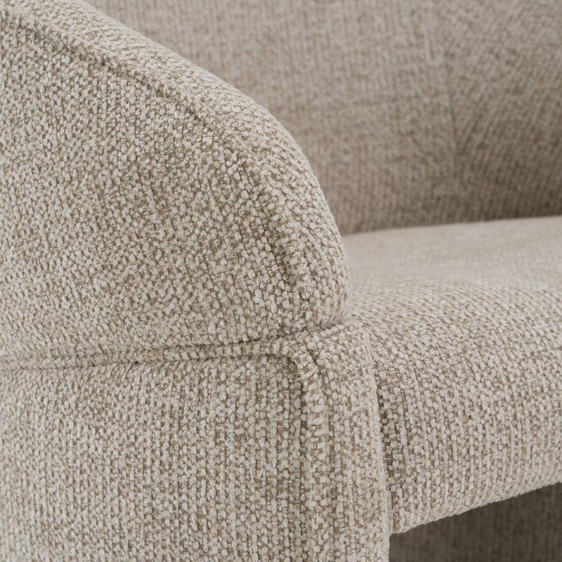 Holborn - Modern Beige Fabric Dining Chair — view 5