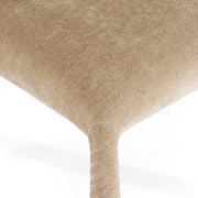 Homan - Modern Beige Velvet Dining Chair — view 4