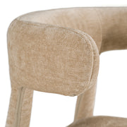Homan - Modern Beige Velvet Dining Chair — view 5