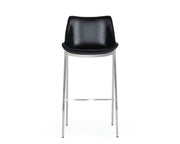 Hooper - Modern Black Eco-Leather Bar Stool (Set of 2)
