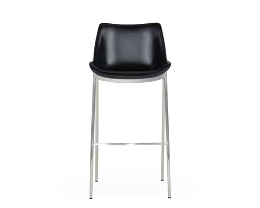 Hooper - Modern Black Eco-Leather Bar Stool (Set of 2)