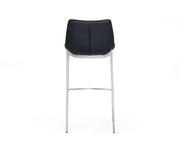 Hooper - Modern Black Eco-Leather Bar Stool (Set of 2) — view 3