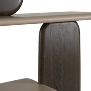 Horace - Contemporary Dark Brown + Taupe Bookshelf — view 4