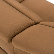 Horton - Modern Brown Fabric Sectional Sofa w/ 3 Recliners — view 5