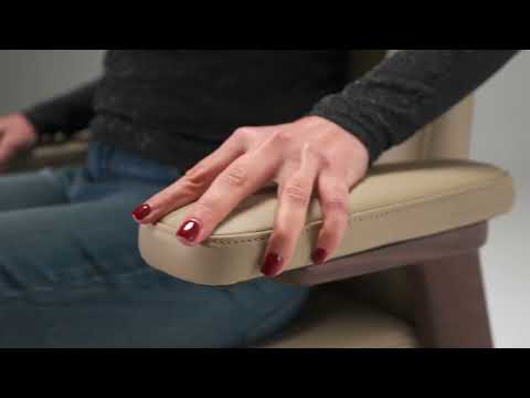 Johnson - Modern Beige Leather Executive Office Chair — view 5