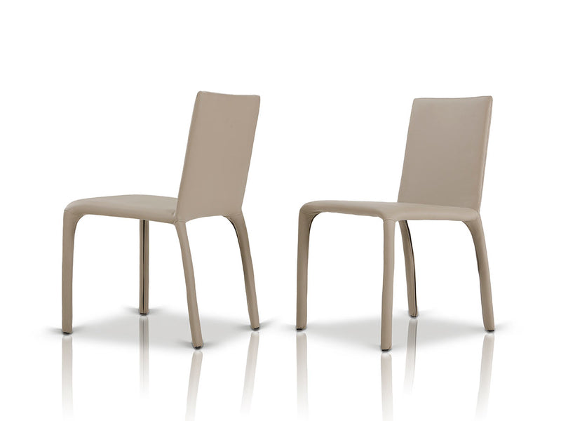 Hyla - Modern Leatherette Grey Chair (Set of 2) — view 5