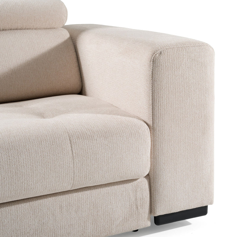 Icon - Modern Italian Sand Fabric Sofa Bed — view 3