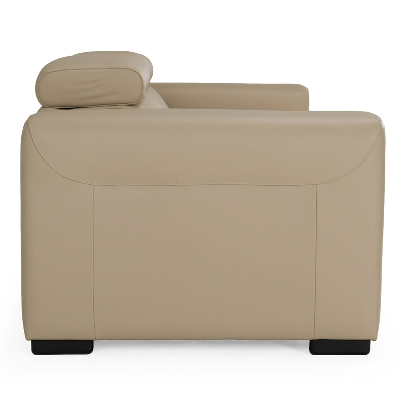 Icon - Modern Italian Cappuccino Leather Sofa Bed — view 2