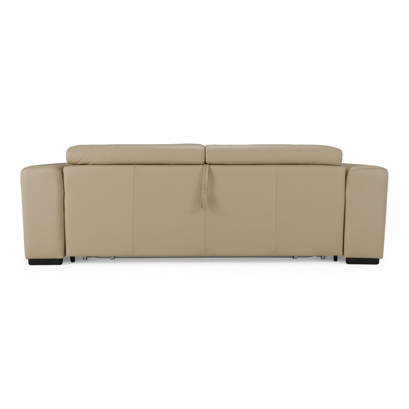 Icon - Modern Italian Cappuccino Leather Sofa Bed — view 3