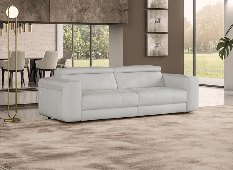 Icon - Modern Italian Grey Leather Sofa Bed