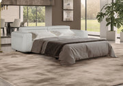 Icon - Modern Italian Grey Leather Sofa Bed — view 3