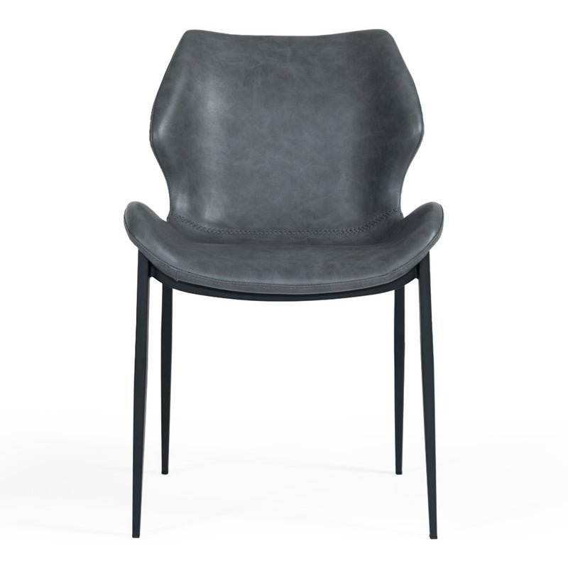 Instone - Industrial Dark Grey Eco-Leather Dining Chair (Set of 2) — view 5