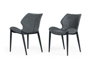 Instone - Industrial Dark Grey Eco-Leather Dining Chair (Set of 2)