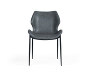 Instone - Industrial Dark Grey Eco-Leather Dining Chair (Set of 2) — view 2