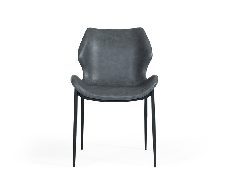 Instone - Industrial Dark Grey Eco-Leather Dining Chair (Set of 2) — view 2
