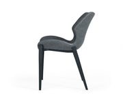 Instone - Industrial Dark Grey Eco-Leather Dining Chair (Set of 2) — view 3
