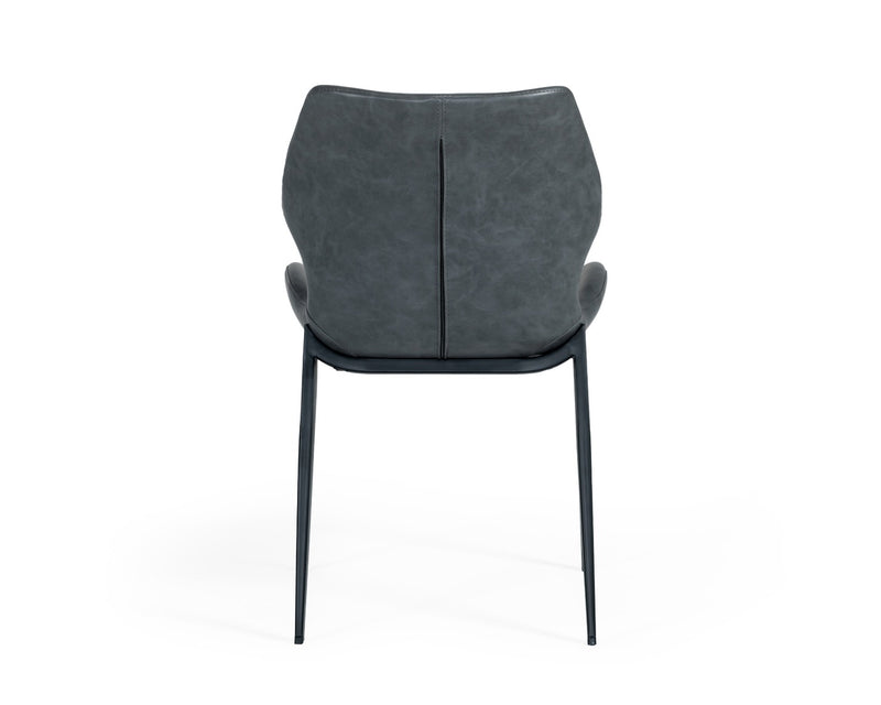 Instone - Industrial Dark Grey Eco-Leather Dining Chair (Set of 2) — view 4