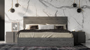 Lucia - Italian Modern Matte Grey + Elm Grey 4-Piece Bedroom Set — view 2