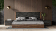 Rado - Modern Walnut & Volcanic Slate 4-Piece Bedroom Set