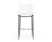 Ithaca - Modern White Leatherette Bar Stool (Set of 2) — view 2