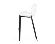 Ithaca - Modern White Leatherette Bar Stool (Set of 2) — view 3