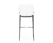 Ithaca - Modern White Leatherette Bar Stool (Set of 2) — view 4