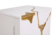 Aspen Modern White & Gold Chest — view 2