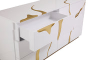 Aspen Modern White & Gold Dresser — view 4