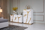 Aspen Modern White & Gold Chest — view 4