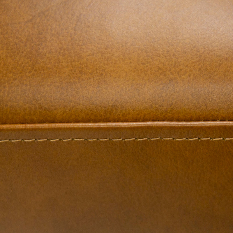 Jacoba - Modern Camel Leather Rectangular Ottoman