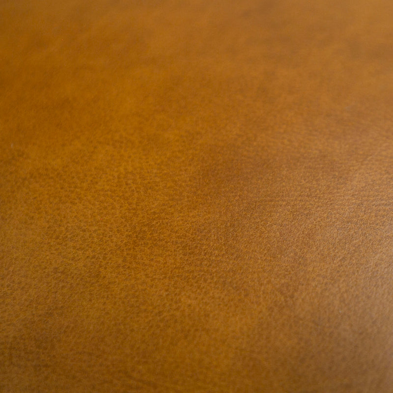 Jacoba - Modern Camel Leather Rectangular Ottoman — view 2