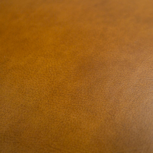 Jacoba - Modern Camel Leather Rectangular Ottoman — view 2