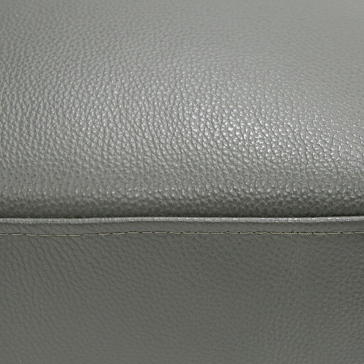 Jacoba - Modern Dark Grey Leather Rectangular Ottoman