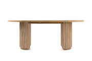 Jacobson - Modern Natural Acacia Oval Dining Table — view 3