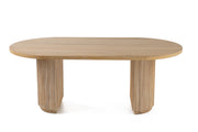 Jacobson - Modern Natural Acacia Oval Dining Table — view 2