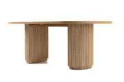 Jacobson - Modern Natural Acacia Oval Dining Table — view 4