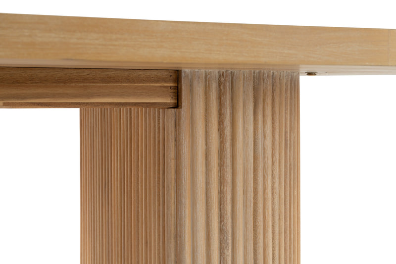 Jacobson - Modern Natural Acacia Oval Dining Table — view 5