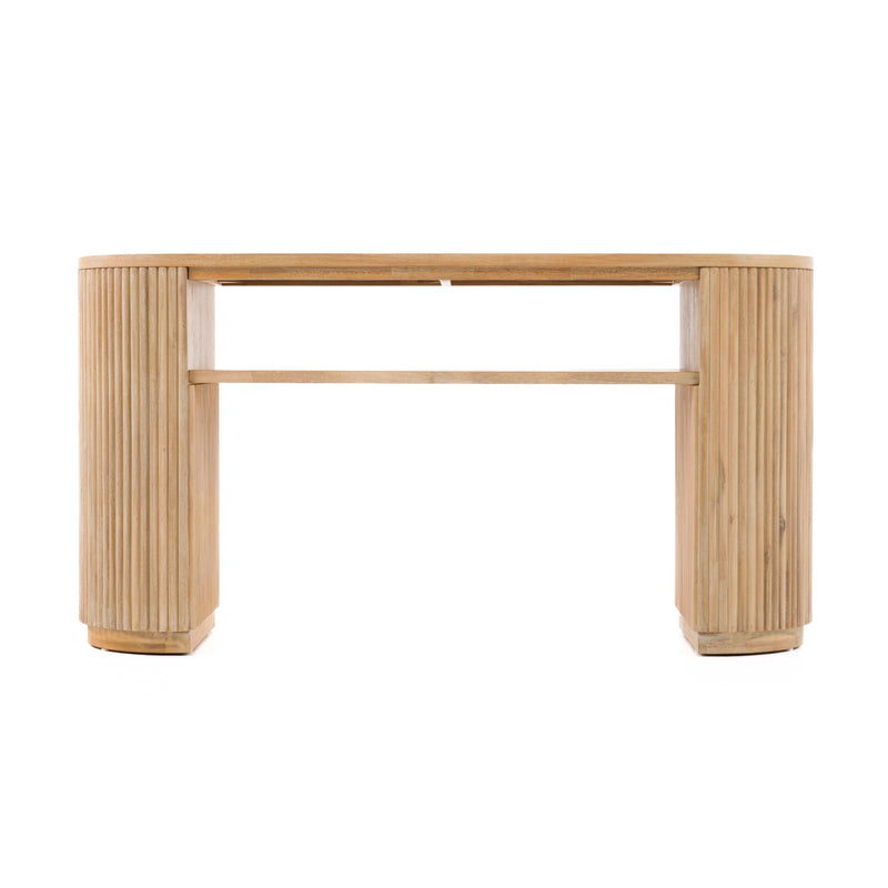 Jacobson - Modern Natural Acacia Console Table — view 2