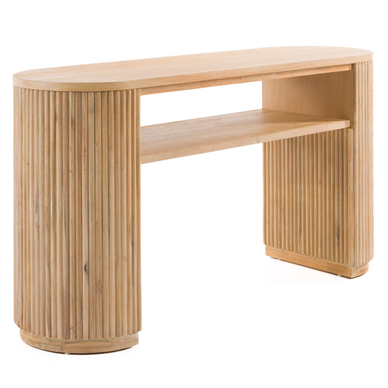 Jacobson - Modern Natural Acacia Console Table — view 3