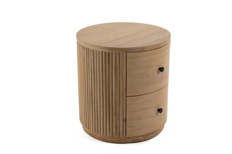 Jacobson - Modern Natural Acacia Nightstand — view 3