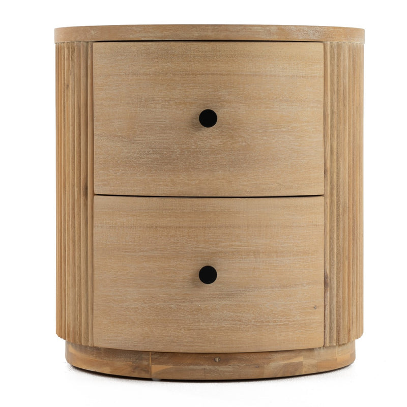 Jacobson - Modern Natural Acacia Nightstand — view 4