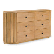 Harris + Jacobson - Modern Off-White Fabric + Natural Oak 4-Piece Bedroom Set — view 4