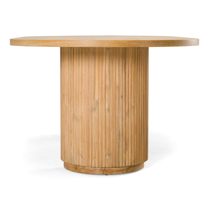 Jacobson - Modern Natural Acacia Oval Large Dining Table — view 4