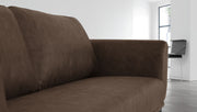 Jada - Modern Brown Fabric Loveseat — view 2
