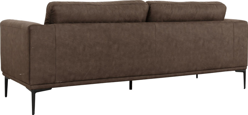 Jada - Modern Brown Fabric Loveseat — view 3