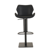 Jaffee - Industrial Black Eco-Leather Adjustable Bar Stool — view 2