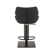 Jaffee - Industrial Black Eco-Leather Adjustable Bar Stool — view 4